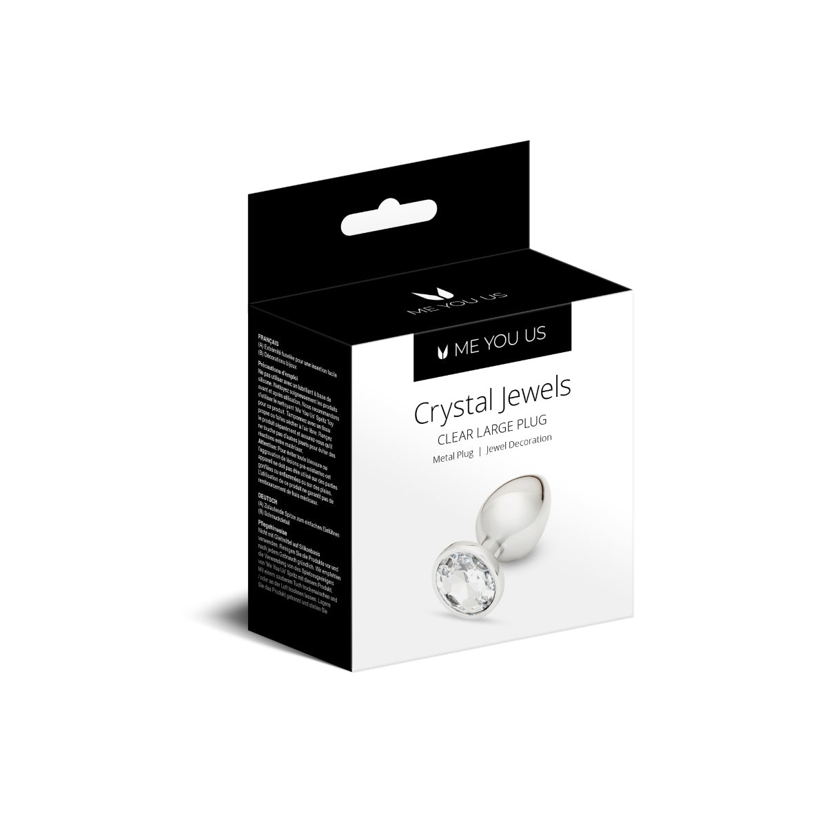 Me You Us Crystal Jewels Butt Plug Clear Large (8232944566511)