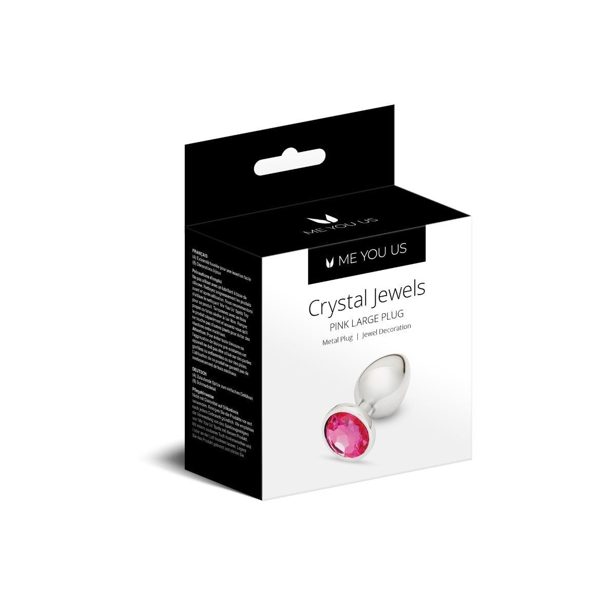 Me You Us Crystal Jewels Butt Plug Pink Large (8232946368751)