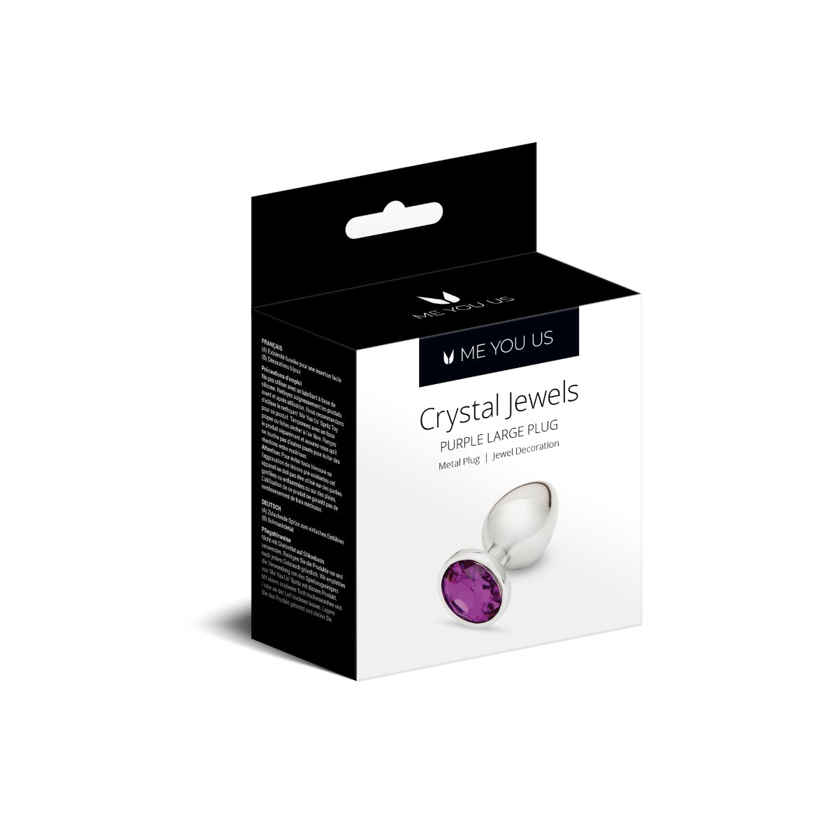 Me You Us Crystal Jewels Butt Plug Purple Large (8232989393135)