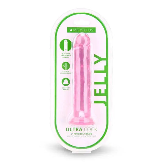 Me You Us Ultra Cock Jelly Dong Pink 7.5" front packaging