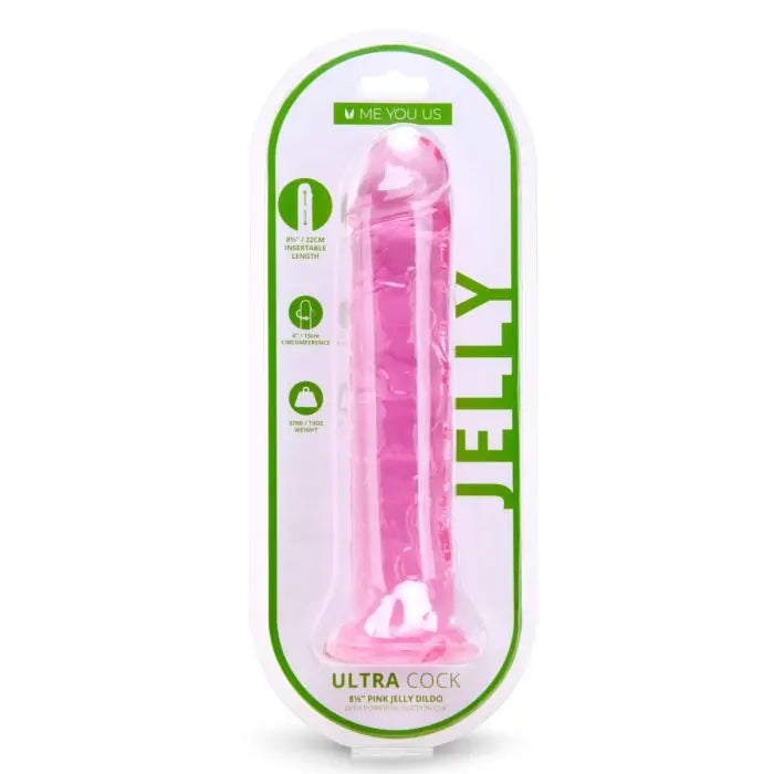 Me You Us Ultra Cock Jelly Dong Pink 8.5"