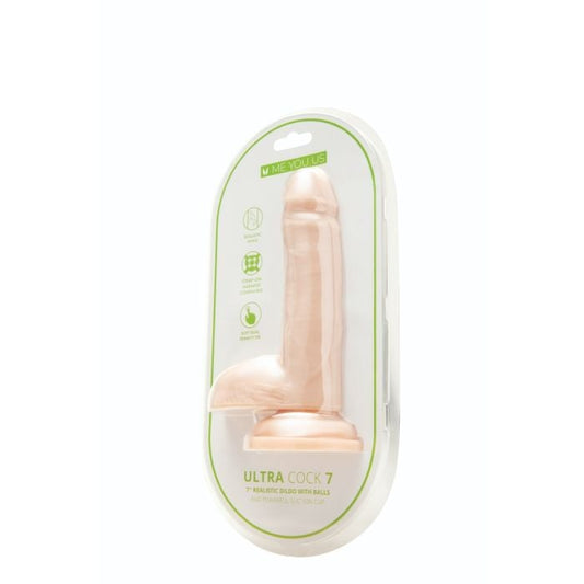 Me You Us Ultra Cock Dual Density Dildo With Balls - 7 Inch with packaging