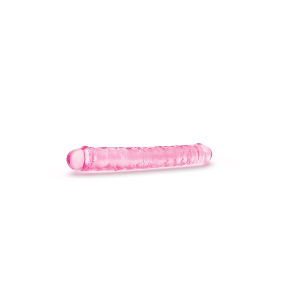 Me You Us Ultra Cock Jelly Double Ended Dildo Pink 12 Inch side view