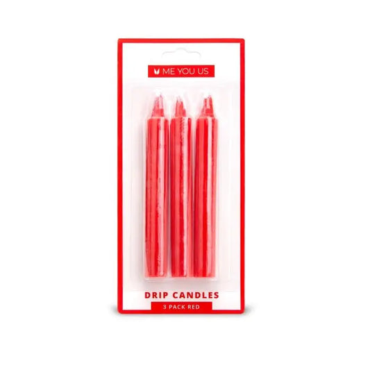 Me You Us Drip Candles Red 3-Pack