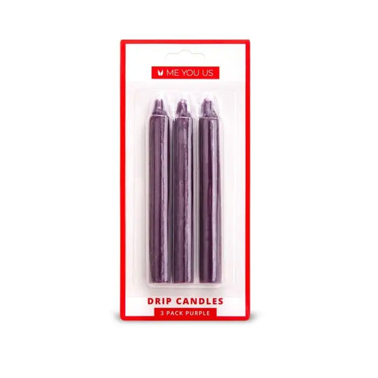 Me You Us Drip Candles Purple 3-Pack front packaging