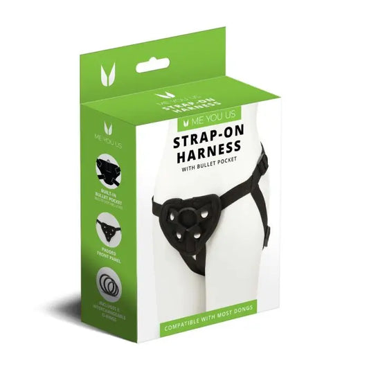 Me You Us Strap-On Harness front and side packaging