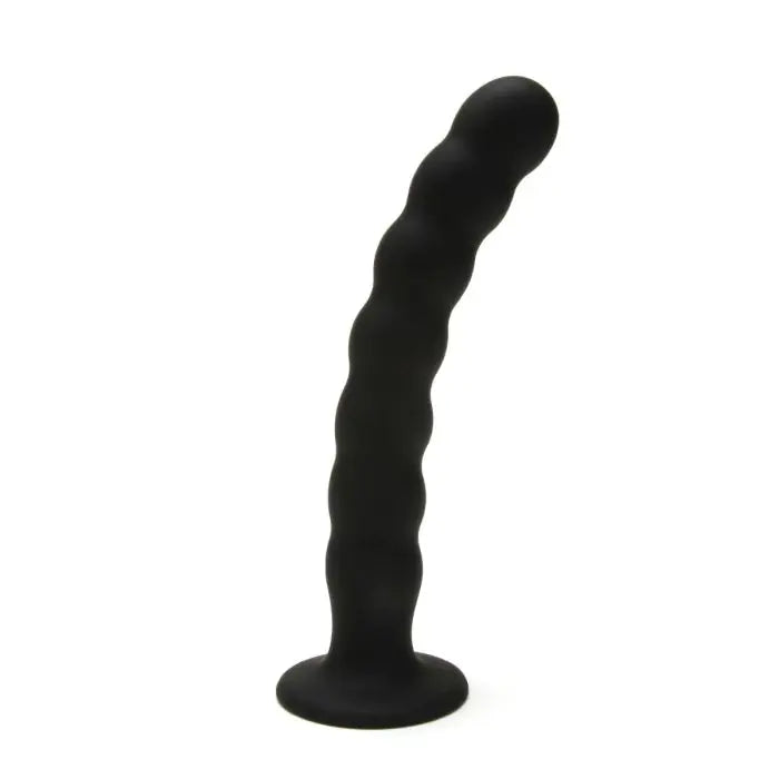 Me You Us Ripple Pegging Dildo Black 8"