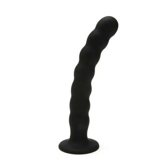 Me You Us Ripple Pegging Dildo Black 8"