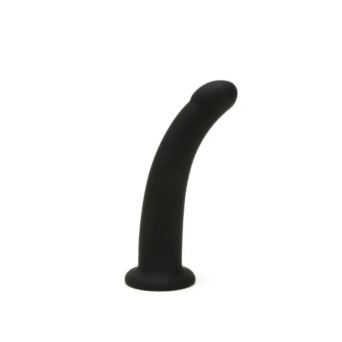 Me You Us Curved Pegging Silicone Dildo 6" Black