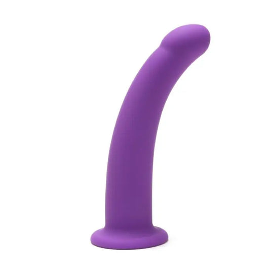 Me You Us Curved Pegging Silicone Dildo 7" Purple