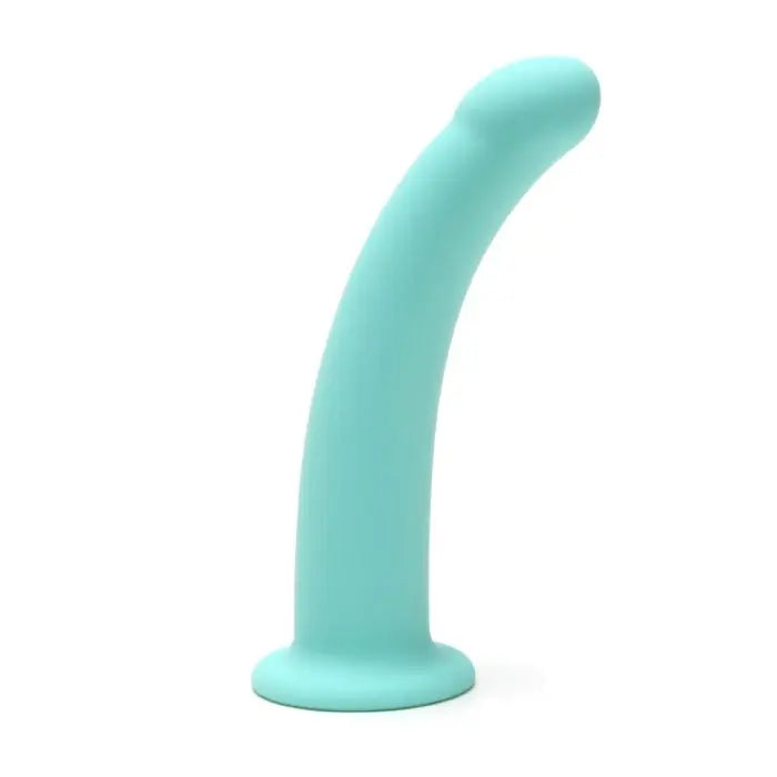 Me You Us Curved Pegging Silicone Dildo 7" Aqua