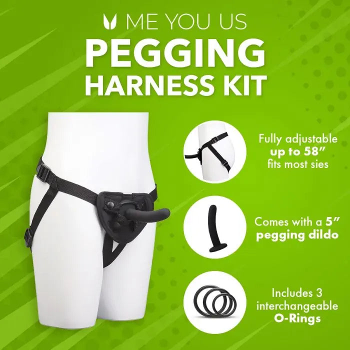 Me You Us Pegging Harness Kit key features diagram