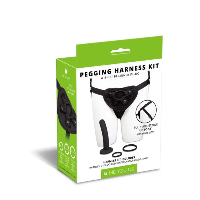 Me You Us Pegging Harness Kit rear and side packaging with green and white design on a white background