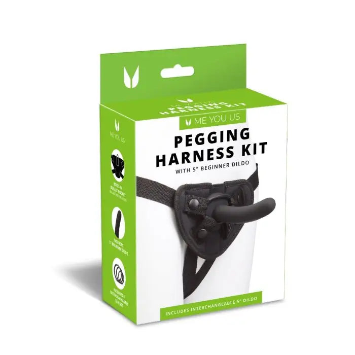 Me You Us Pegging Harness Kit packaging with green and white design
