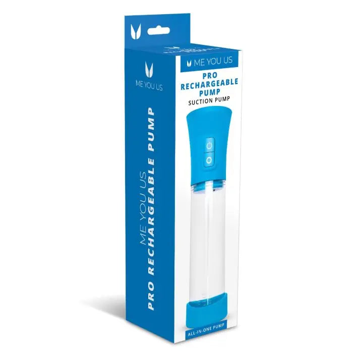 Me You Us Pro Rechargeable Suction Penis Pump packaging