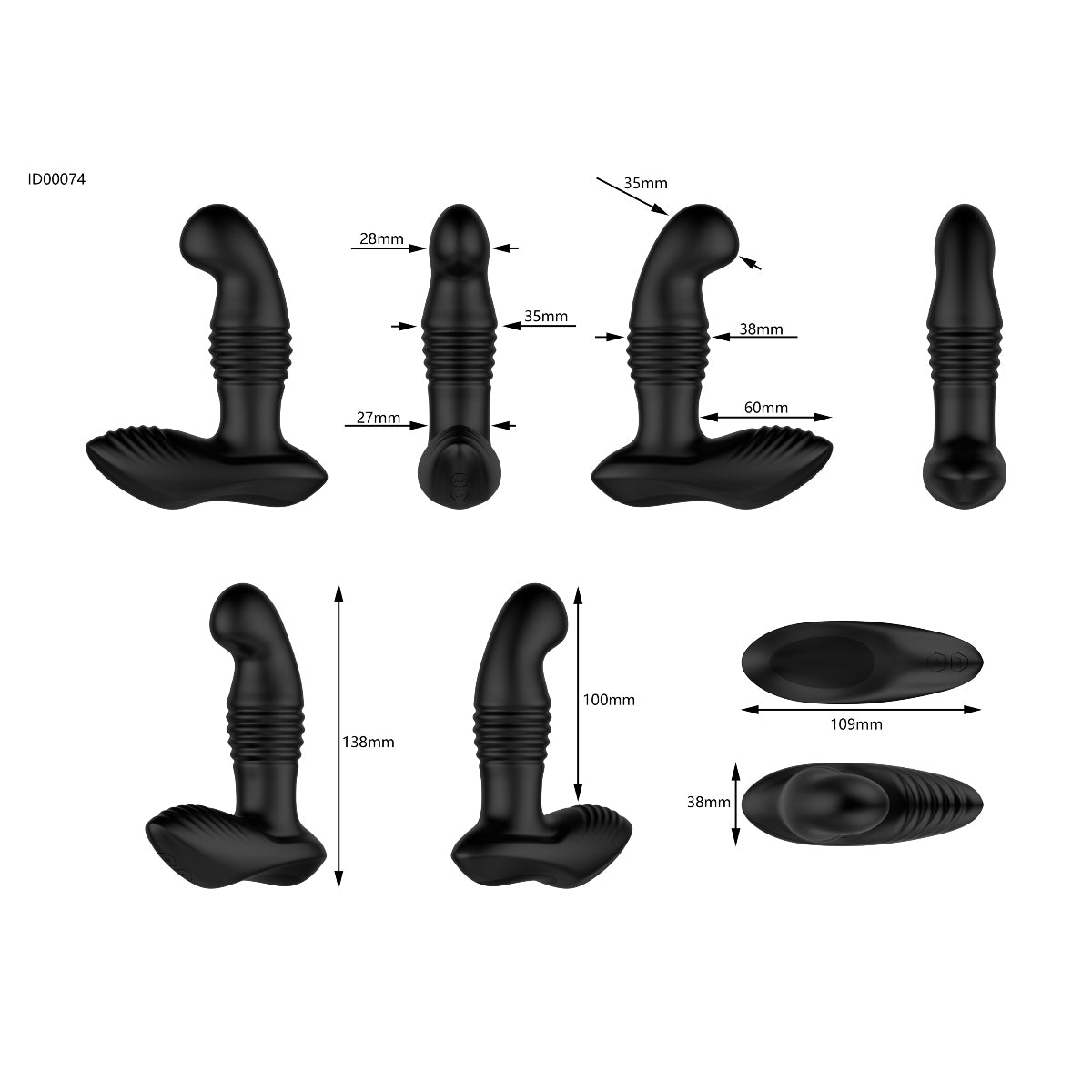 Nexus Thrust Remote Control Thrusting Prostate Massager Butt Plug (8239694676207)