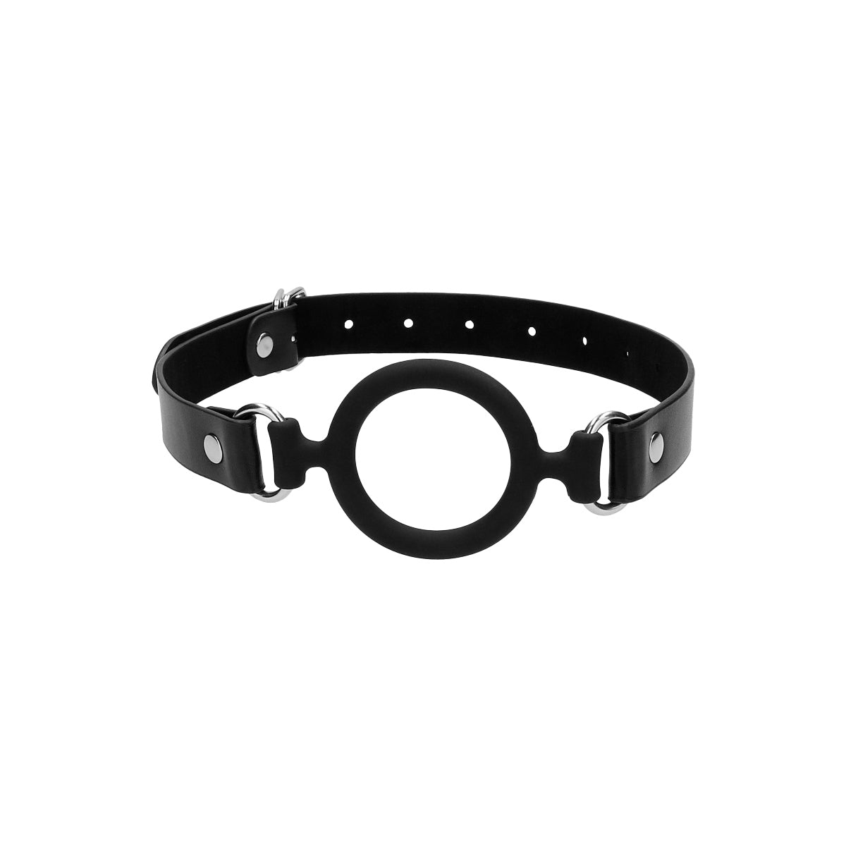Ouch Silicone Ring Gag with Adjustable Leather Straps (8252716581103)