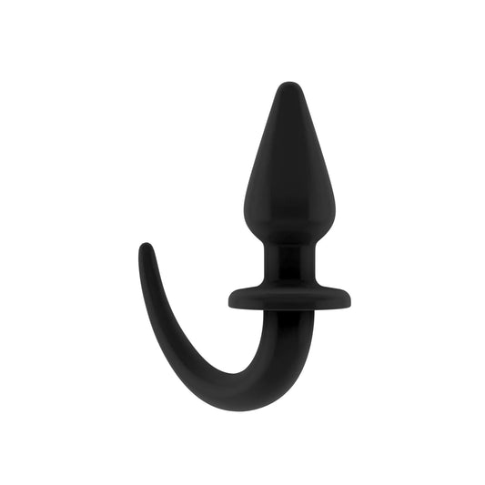 Ouch Flexible Pup Tail Butt Plug Black (8182634021103)