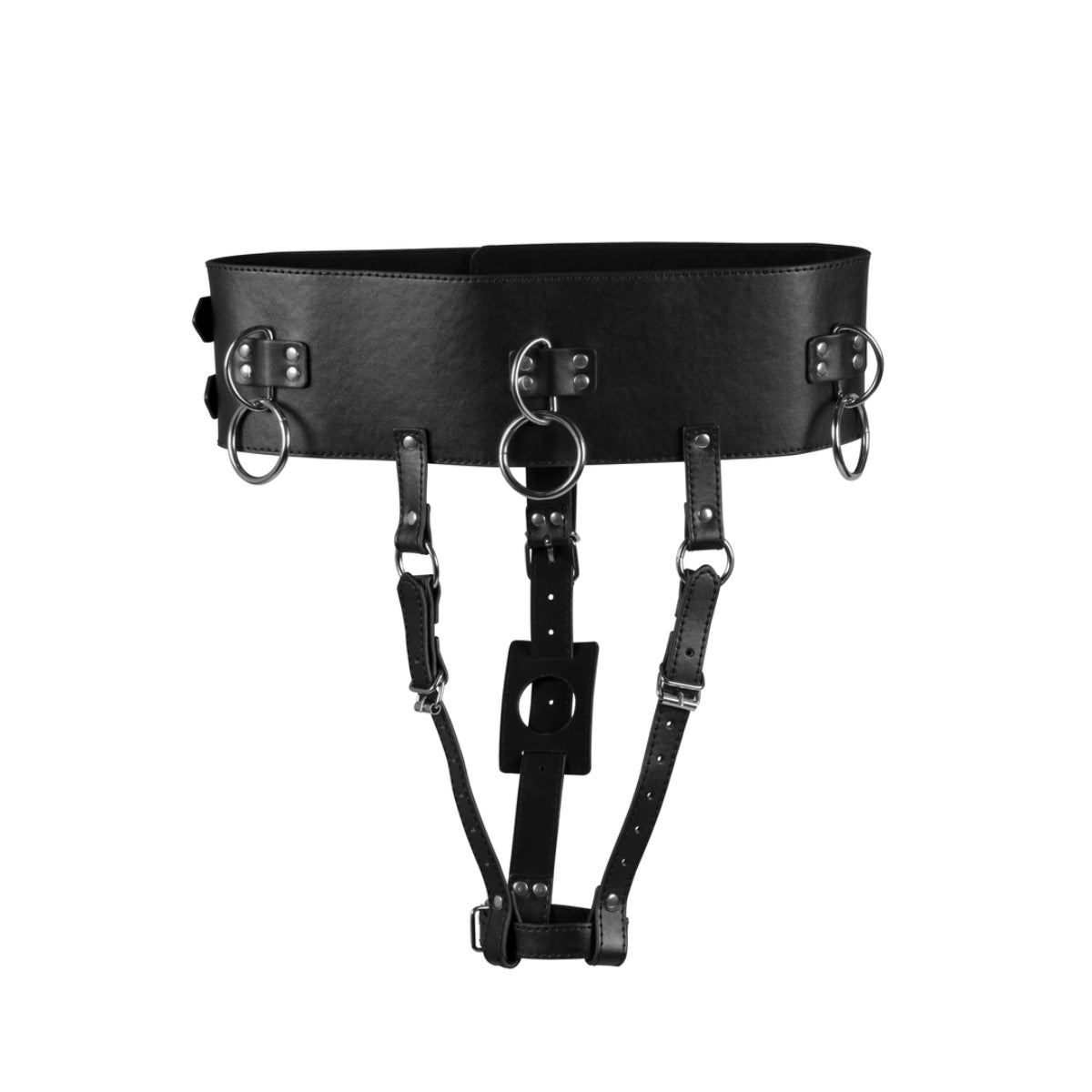 Belt with Vibrator Holder Black