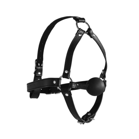 Ouch Xtreme Head Harness with Solid Ball Gag