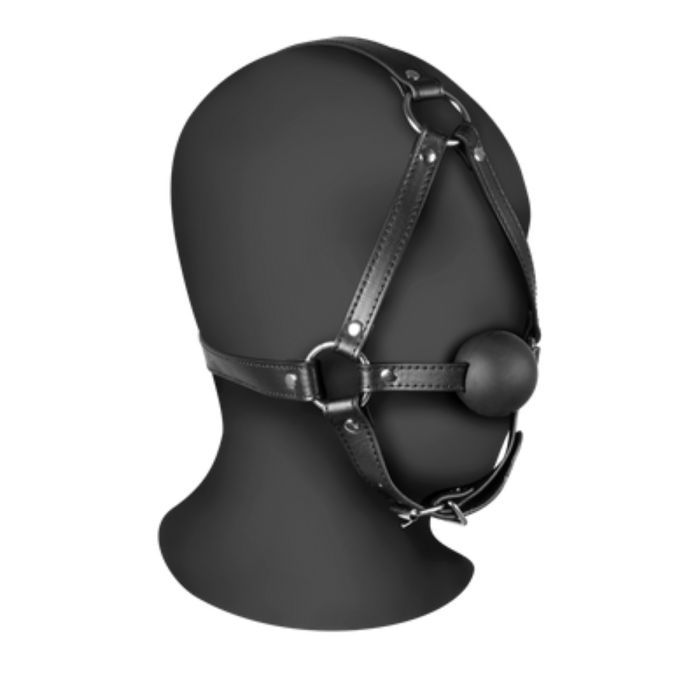 Ouch Xtreme Head Harness with Solid Ball Gag