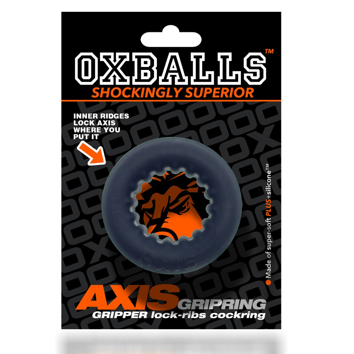 Axis Rib Griphold Cockring Black Ice (8070344933615)