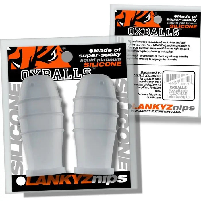 Oxballs LANKYZ Nipple Suckers Clear Silicone packaging