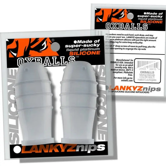 Oxballs LANKYZ Nipple Suckers Clear Silicone packaging