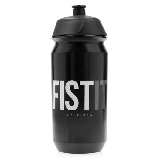 FIST IT powder lube travel bottle 500ml phthalate-free portable dishwasher-safe black