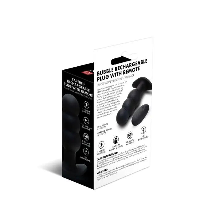 Prowler RED Bubble Rechargeable Plug with Remote packaging read and side