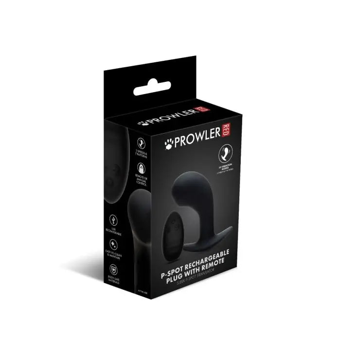 Prowler RED P-Spot Rechargeable Plug with Remote front and side packaging
