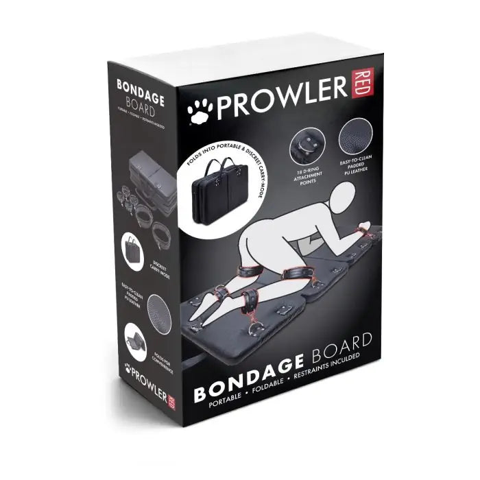 Prowler RED Bondage Board with Restraints