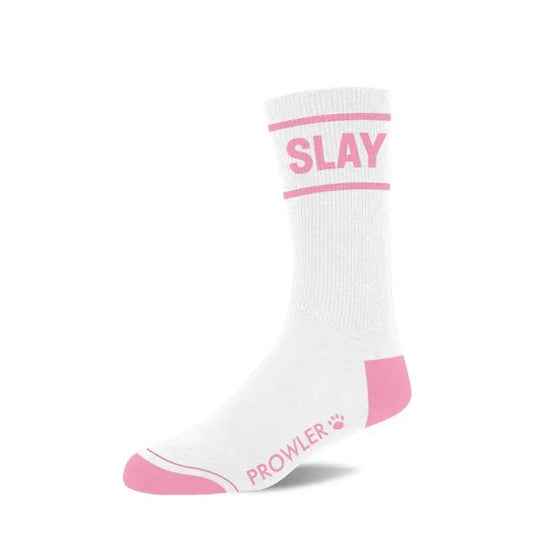 Prowler Slay Socks - White & Pink with Slay Statement