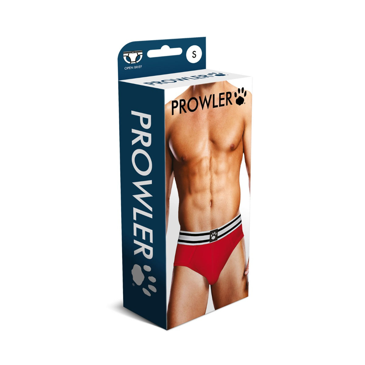 Prowler Open Back Brief Red White