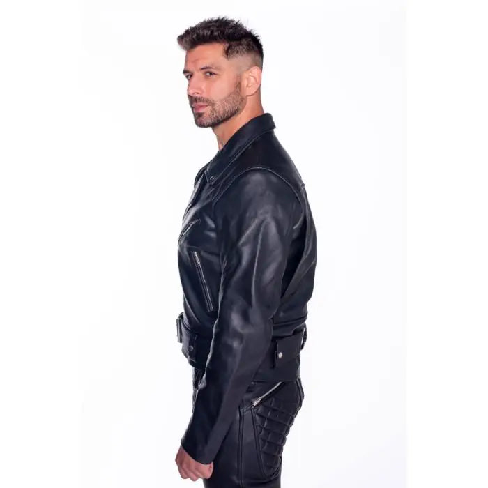 Prowler RED Leather Police Jacket