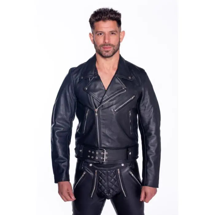 Prowler RED Leather Police Jacket