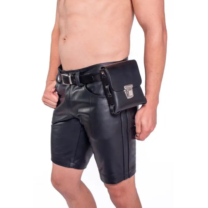 Prowler RED Leather Pouch Wallet with Belt Loops Black
