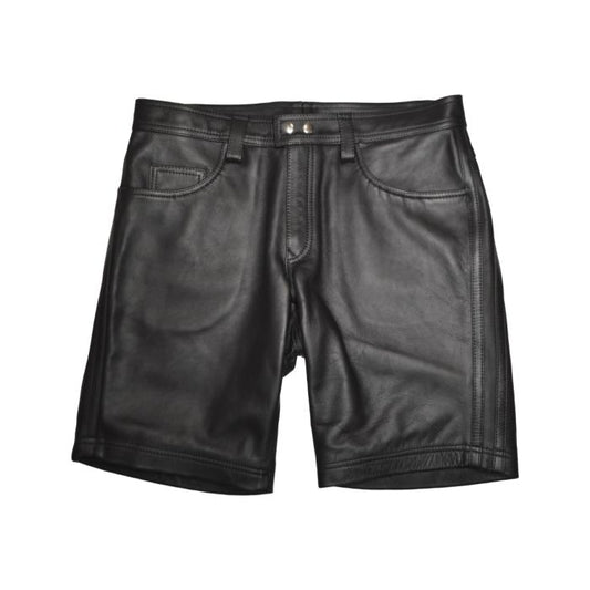 Prowler RED Black Stripe Leather Shorts
