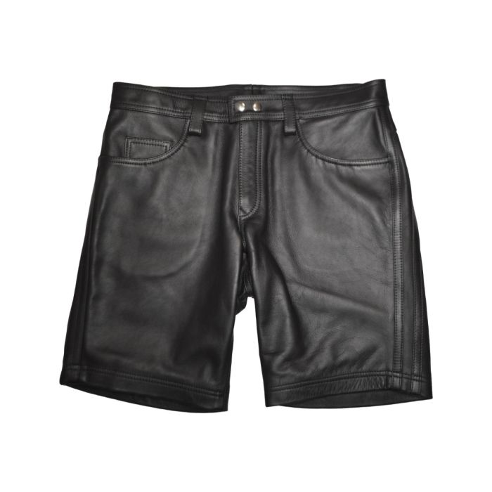 Prowler RED Leather Black Stripe Shorts