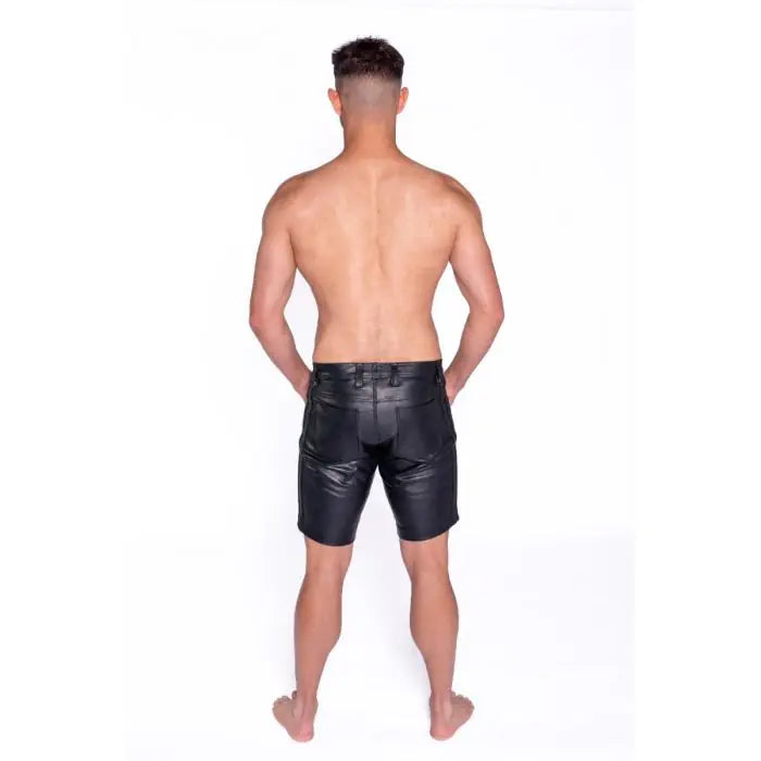 Prowler RED Leather Black Stripe Shorts