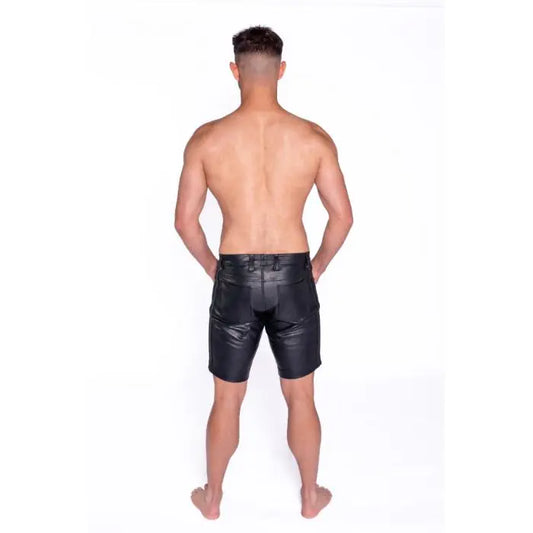 Prowler RED Leather Black Stripe Shorts