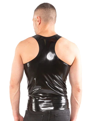 Latex Singlet Vest Black (8206946140399)