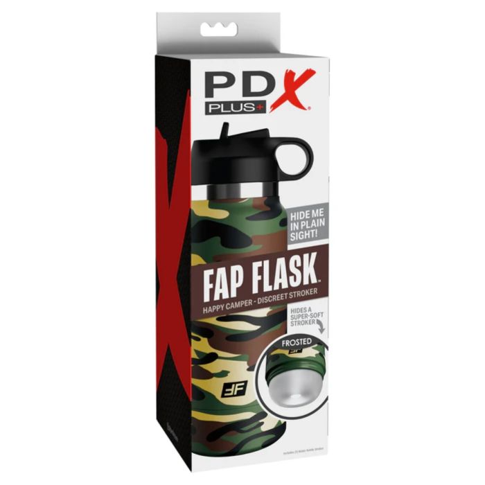 PDX Plus Fap Flask Happy Camper Discreet Stroker