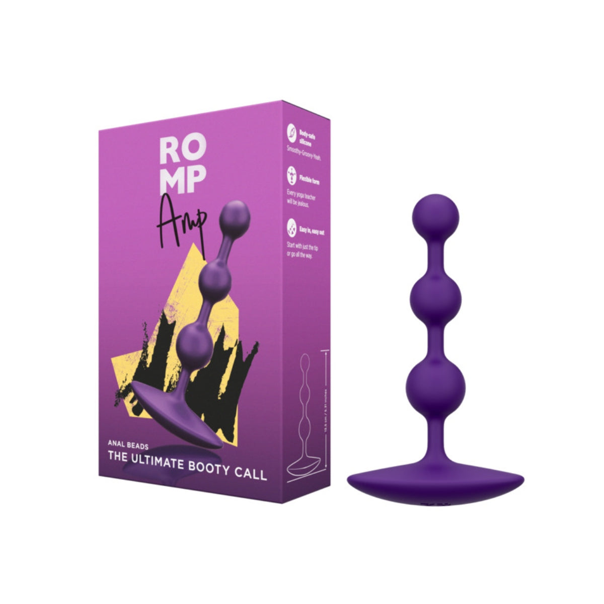 ROMP Amp Anal Beads Purple with packaging