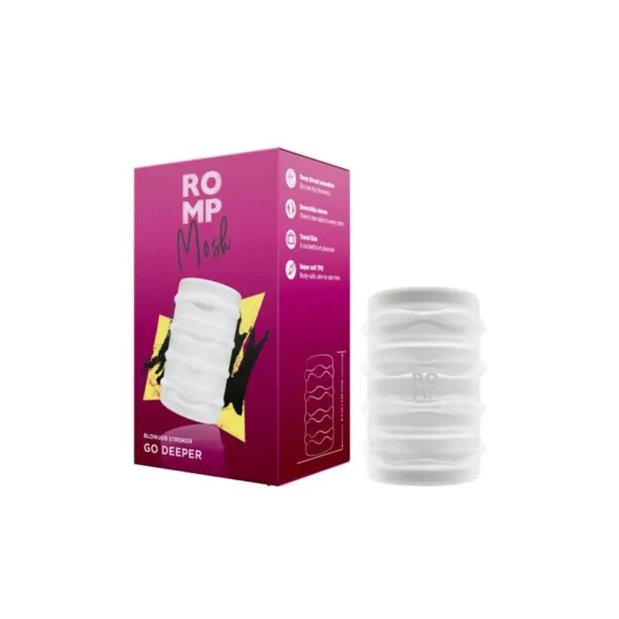 ROMP Mosh blowjob stroker with packaging pink box compact TPE stroker
