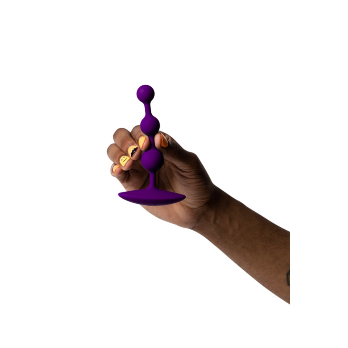 ROMP Amp Anal Beads Purple held by model