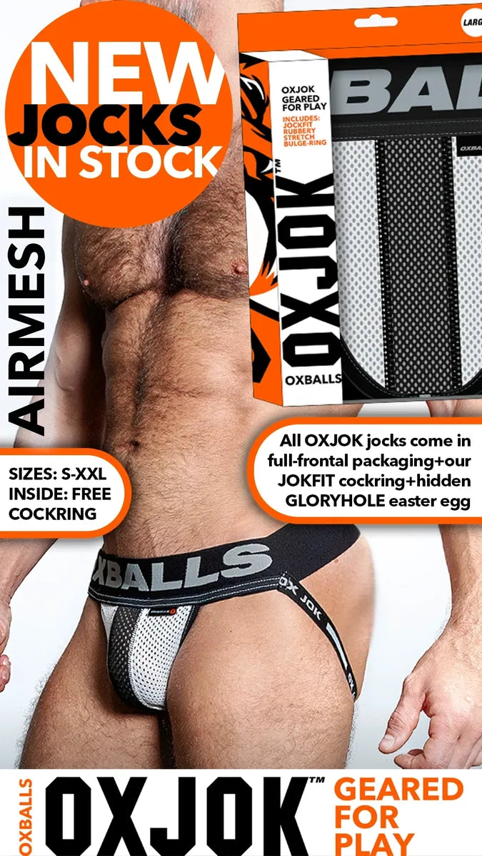 Oxballs Airmesh Swagger Jock Strap Ice White