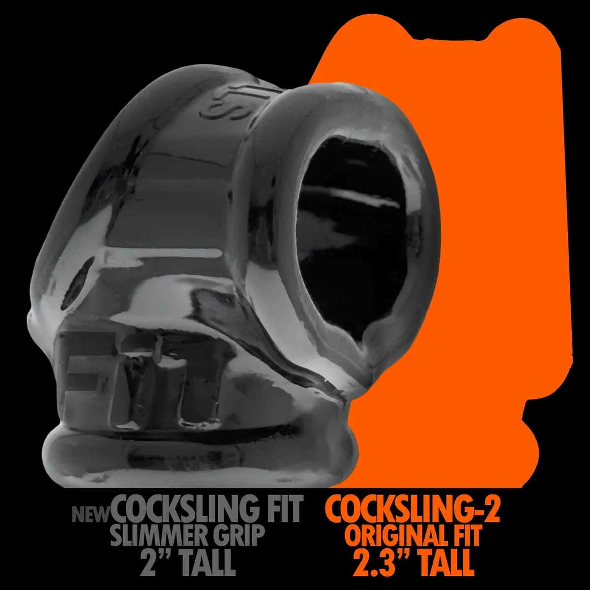 Oxballs Cocksling FIT Cherry Lips size comparison graphic