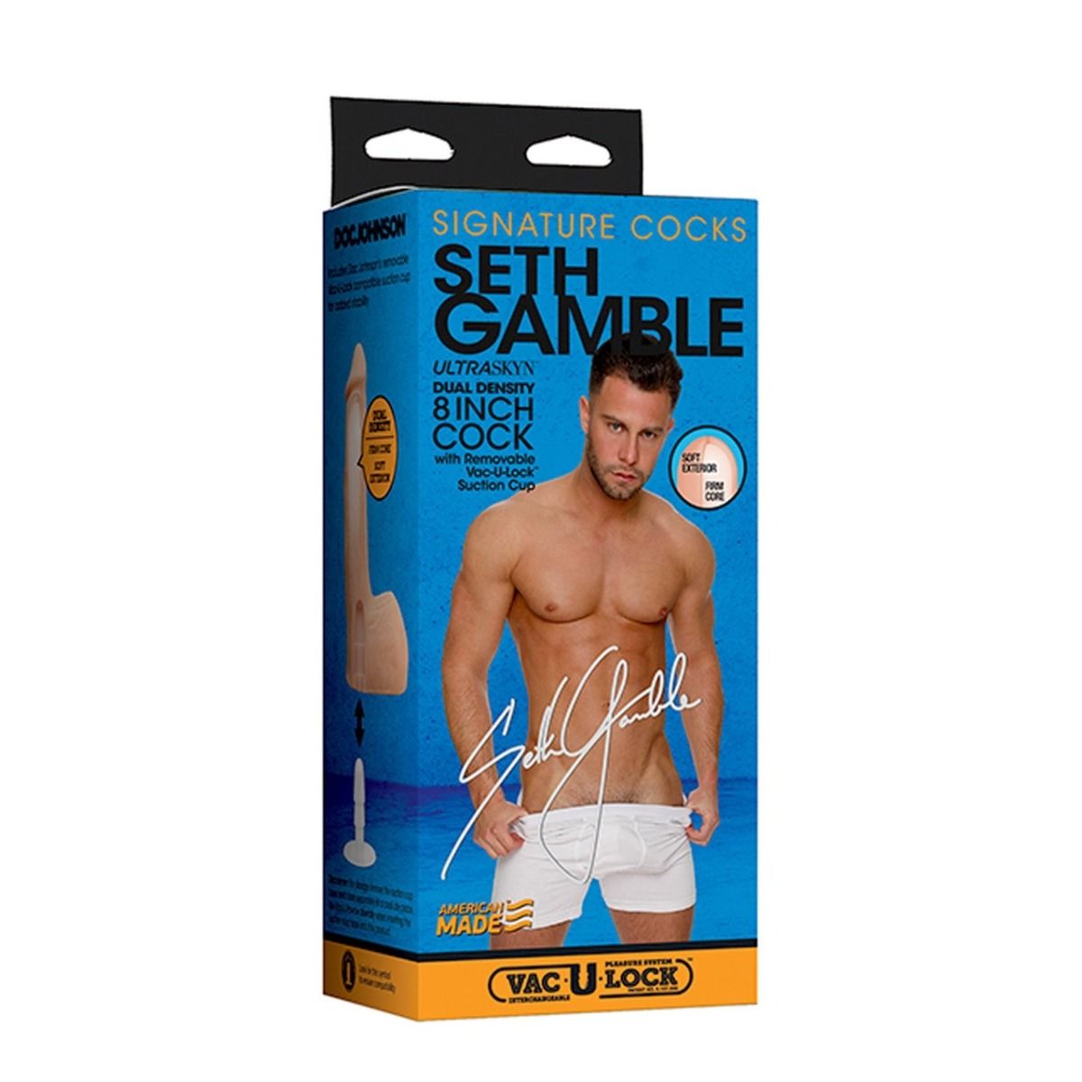 Signature Cocks Seth Gamble Cock UltraSkyn 10 inch Dildo with Removable Vac-U-Lock Suction Cup (8145806196975)