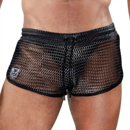 TOF Paris Roman Mesh Shorts Black